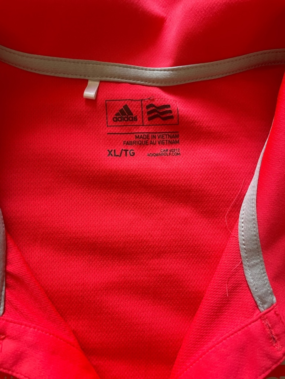 adidas Men's Bright Pink Performance Polo - Picture 3 of 4